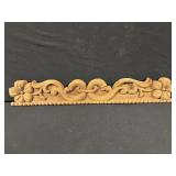 Wood-carved Floral Scroll Frieze - 12-inch