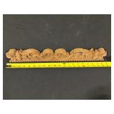 Wood-carved Floral Scroll Frieze - 12-inch