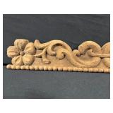 Wood-carved Floral Scroll Frieze - 12-inch