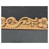 Wood-carved Floral Scroll Frieze - 12-inch