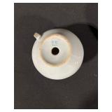 Pair Floral Porcelain Salt & Pepper Shaker Set with Lidded Tops