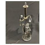 Bronze-Tone Statue Lamp with Classical Couple Figures