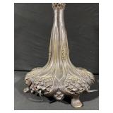 Bronze Tone Table Lamp with Ornate Leaf Base