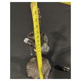 Bronze Tone Table Lamp with Ornate Leaf Base