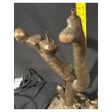Bronze Tree Branch Lamp with Multiple Sockets