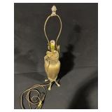 Vintage Multi-Arm Tulip Glass Shade Lamp with Amber/Green Shades