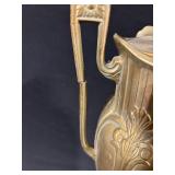 Vintage Multi-Arm Tulip Glass Shade Lamp with Amber/Green Shades