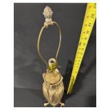 Vintage Multi-Arm Tulip Glass Shade Lamp with Amber/Green Shades