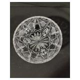 Crystal Decanter with Stopper + Footed Bowl Set