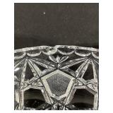 Crystal Decanter with Stopper + Footed Bowl Set