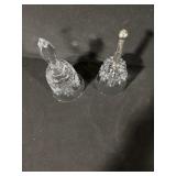 Princess House 2-piece Crystal Decanter Set - Glass Liquor Bottles with Stoppers