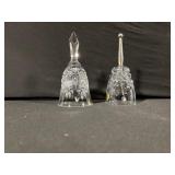 Princess House 2-piece Crystal Decanter Set - Glass Liquor Bottles with Stoppers