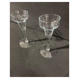 2x Clear Champagne Coupes - Stemware