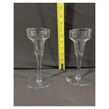 2x Clear Champagne Coupes - Stemware