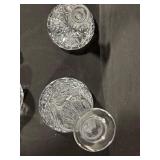 Crystal Decanter Set - Tall with Stopper + Small Decanter