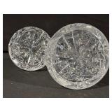 Crystal Decanter Set - Tall with Stopper + Small Decanter