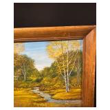 Autumn Birch Landscape - Framed Painting