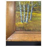 Autumn Birch Landscape - Framed Painting
