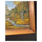 Autumn Birch Landscape - Framed Painting