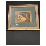 Framed Horse Scene Print - Resting Horses Artwork