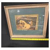 Framed Horse Scene Print - Resting Horses Artwork