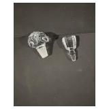 Crystal Glass Cabinet Knobs - Faceted Ball & Ribbed Cone