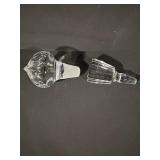 Crystal Glass Cabinet Knobs - Faceted Ball & Ribbed Cone