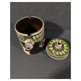 Hand-Painted Ceramic Lidded Canister with Folk Scene