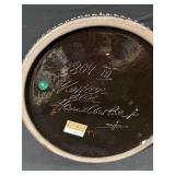 Hand-Painted Ceramic Lidded Canister with Folk Scene