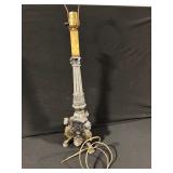 Antique Cast Iron Lamp Base - Ornate Victorian Style