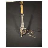 Antique Cast Iron Lamp Base - Ornate Victorian Style