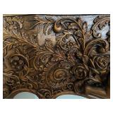 Carved Oak Fireplace Mantel with Cherubs