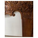 Carved Oak Fireplace Mantel with Cherubs