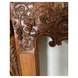 Carved Oak Fireplace Mantel with Cherubs