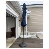 Navy Blue Patio Umbrella - Freestanding with Base