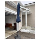 Navy Blue Patio Umbrella - Freestanding with Base