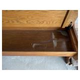 Oak Storage Bench/Pew With Lift-Top Lid