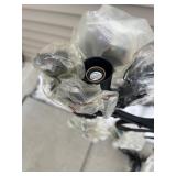 Wrought Iron Garden Tree Lamp with Glass Flowers