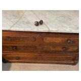 Antique Marble-Top Dresser with Mirror