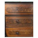 Antique Marble-Top Dresser with Mirror