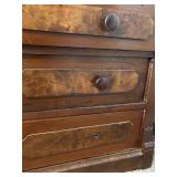 Antique Marble-Top Dresser with Mirror