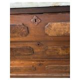 Antique Marble-Top Dresser with Mirror