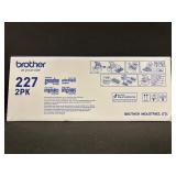 2x Brother TN227 Black Toner Cartridges - 3,000 Page Yield (2PK)