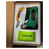Staples Hand Staple Gun Kit - Green-bodied with Gloves
