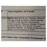 Tusor Double-Layer Winch Strap 2 in x 20 ft for Boat & Trailer Winches