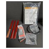 3x Red Rails - Hardware Kit with Cables and Instructions