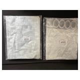 2x Grey Grid Panels with 5 Oval Hanging Loops