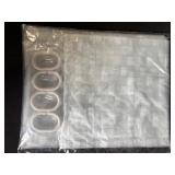 2x Grey Grid Panels with 5 Oval Hanging Loops