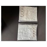 2x Grey Grid Panels with 5 Oval Hanging Loops