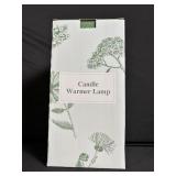 Candle Warmer Lamp - Glass Bubble Shade on Wood Base